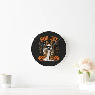 Horloge Ronde Fantôme de léopard Boo JEE Halloween mignon effray