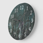 Horloge ronde fantôme du cimetière (Angle)