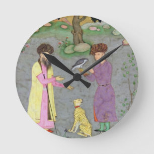 Horloge Ronde Fauconnier avec le guépard de compagnon et