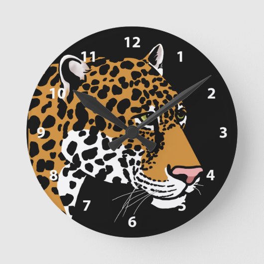 Horloge Ronde Faune léopard (Recto)