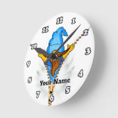 Horloge Ronde Faux Gnome à fermeture éclair (Angle)