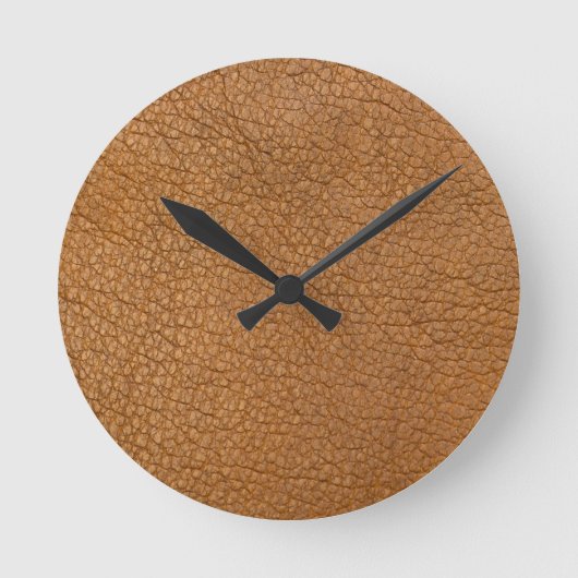 Horloge Ronde faux look en cuir (Recto)