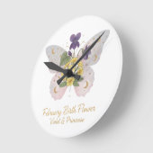 Horloge Ronde February Birth Flower Wall Clock (Angle)