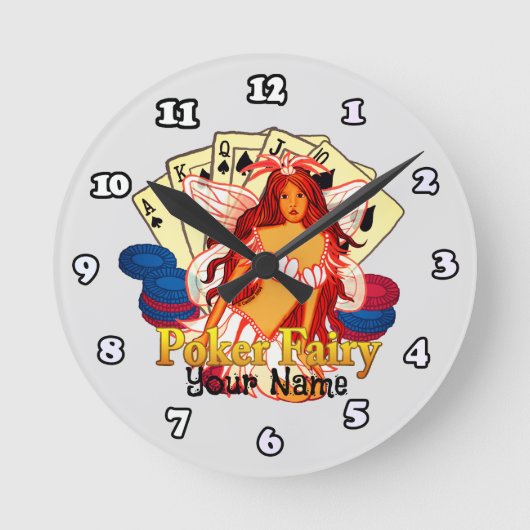 Horloge Ronde Fée du Poker (Recto)