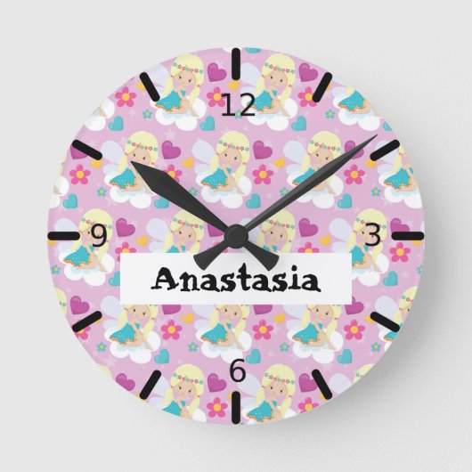 Horloge Ronde Fée florale (Recto)