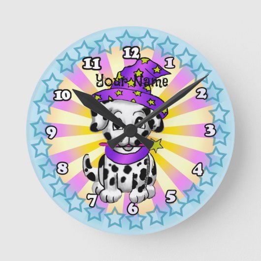 Horloge Ronde Fée sorcier de chien  (Recto)