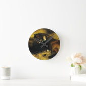 Horloge Ronde Femme et Cheval (Maison)
