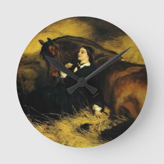 Horloge Ronde Femme et Cheval (Recto)