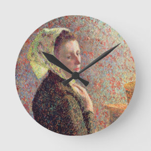 Horloge Ronde Femme portant un foulard vert, 1893