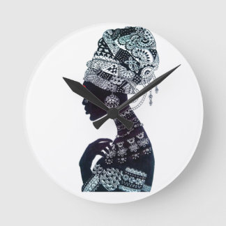 Horloge Ronde Femmes Tribales