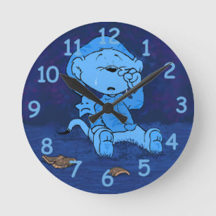 Horloge Ronde Ferald Feeling bleu