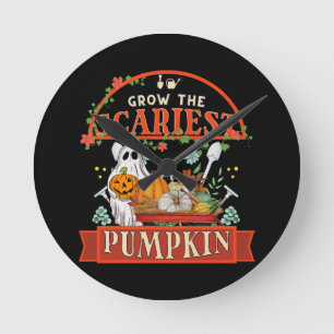 Horloge Ronde Ferme de citrouilles Halloween