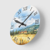Horloge Ronde Ferme traditionnelle toscane méditerranéenne (Angle)