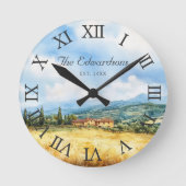 Horloge Ronde Ferme traditionnelle toscane méditerranéenne (Recto)