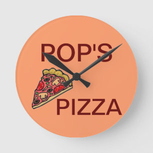 HORLOGE RONDE FERMER AJOUTER LE LOGO ET LE TEXTE ICI