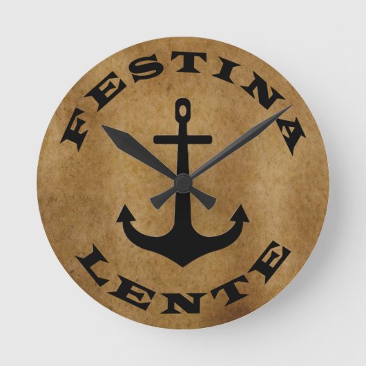 Horloge Ronde Festina lente (Recto)