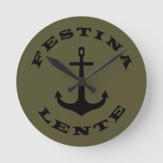 Horloge Ronde Festina lente (Recto)