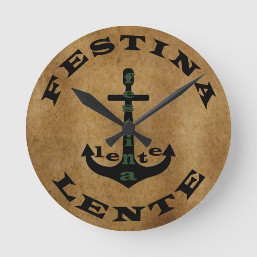 Horloge Ronde Festina lente (Recto)