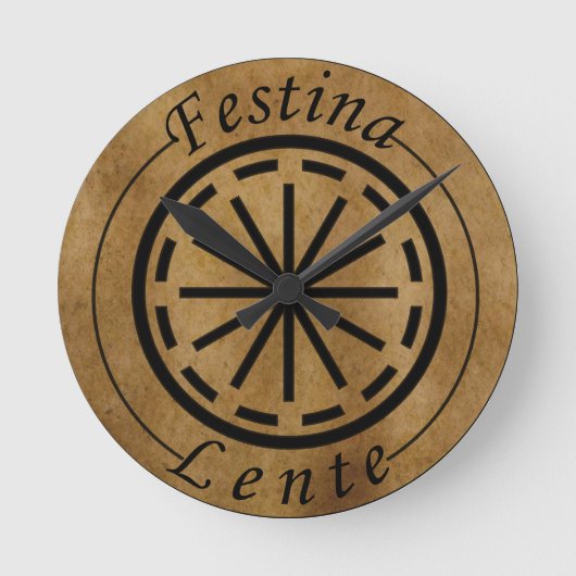 Horloge Ronde Festina lente (Recto)