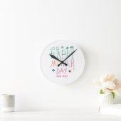 Horloge Ronde Fête de la mère (Maison)