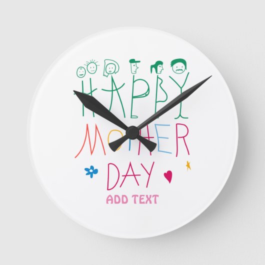 Horloge Ronde Fête de la mère (Recto)