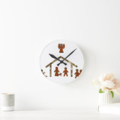Horloge Ronde fête de Noël (Maison)