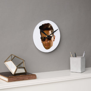 Horloge Ronde Fête d'enterrement de vie de jeune fille avec déco