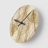 Horloge Ronde Feuille beige crème pur de dentelle (Angle)