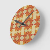 Horloge Ronde Feuille d'automne (Angle)