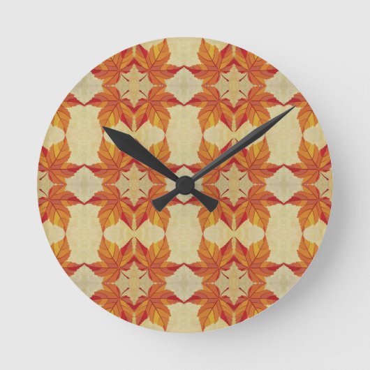 Horloge Ronde Feuille d'automne (Recto)