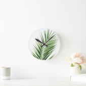 Horloge Ronde Feuille de palme #1 #minimum #tropical #mur #décor (Maison)