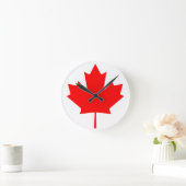 Horloge Ronde Feuille d'érable du Canada (Maison)