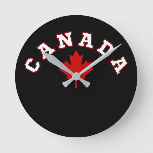 Horloge Ronde Feuille d'érable du Canada