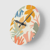 Horloge Ronde Feuilles botaniques Abstraits #1 #wall #art (Angle)