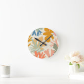 Horloge Ronde Feuilles botaniques Abstraits #1 #wall #art (Maison)