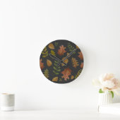 Horloge Ronde Feuilles d'automne (Maison)