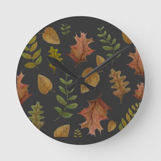 Horloge Ronde Feuilles d'automne (Recto)