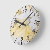 Horloge Ronde Feuilles d'automne (Angle)