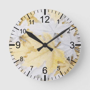 Horloge Ronde Feuilles d'automne