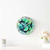 Horloge Ronde Feuilles de Ginko biloba (Maison)