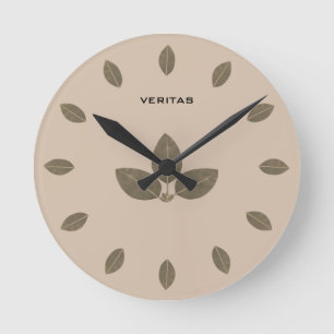 Horloge Ronde Feuilles élégantes de laurier