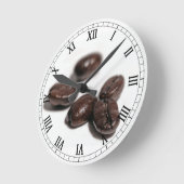 Horloge Ronde Fèves de café (Angle)