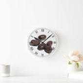 Horloge Ronde Fèves de café (Maison)