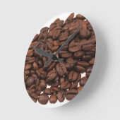 Horloge Ronde Fèves de café (Angle)