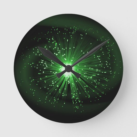 Horloge Ronde Fiber optic abstract. (Recto)