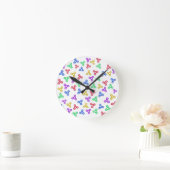 Horloge Ronde Fidget Spinners (Maison)