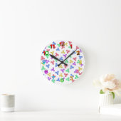 Horloge Ronde Fidget Spinners (Maison)