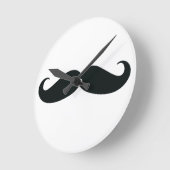 Horloge Ronde Fier de mon Stache….Moustache (Angle)