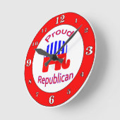 Horloge Ronde Fier républicain numéroté (Angle)