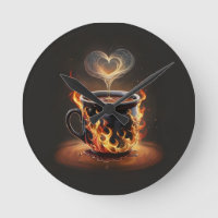 Fiery Christmas Coffee Cup avec Heart Steam Art